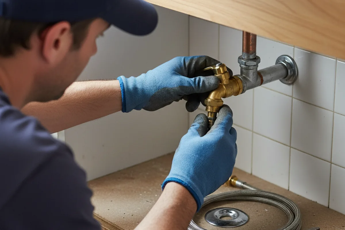 Shutoff valve and fitting work during Emergency Plumbing in Templeton
